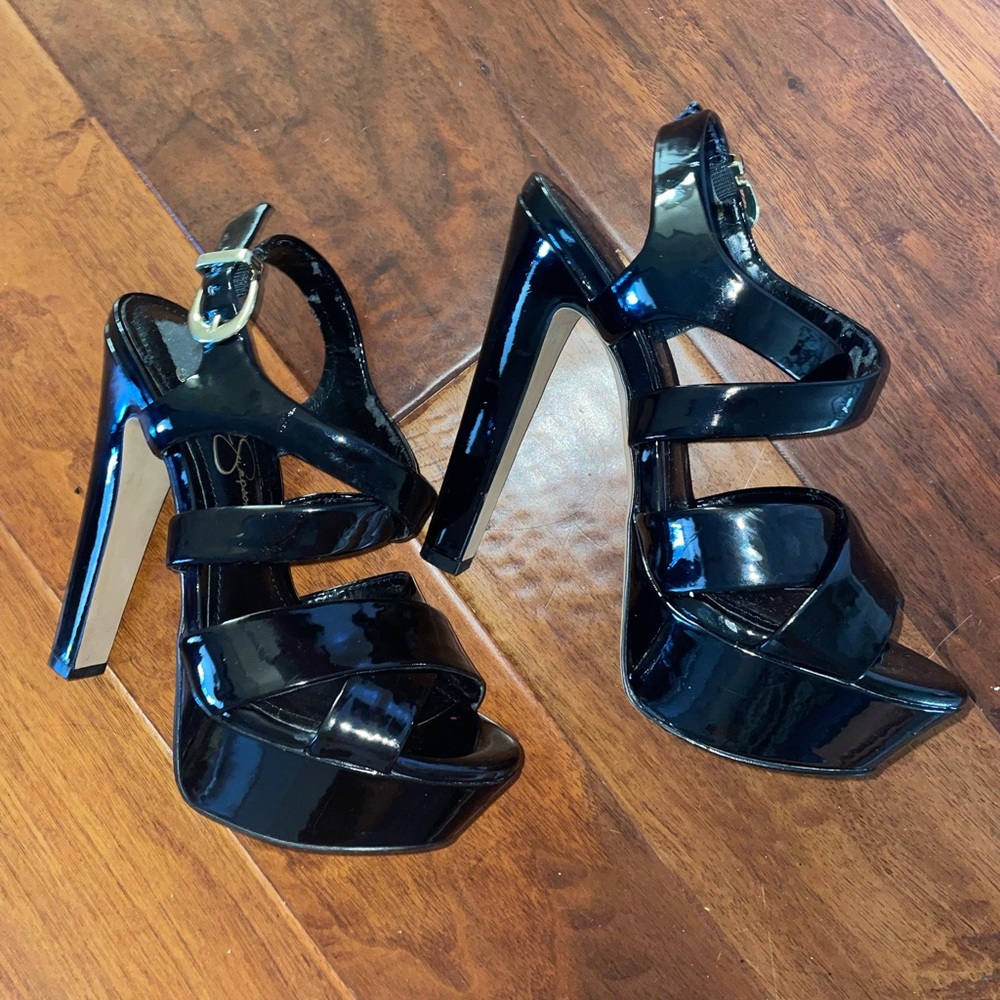 Parent black Jessica Simpson platform heels size 6